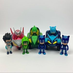 Just Play PJ Masks Assorted 10 Piece Figure and Vehicle Toy Lot
